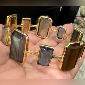 Ippolita 18k Large Rectangular Rock Candy Bangle! Retired & Rare color way!